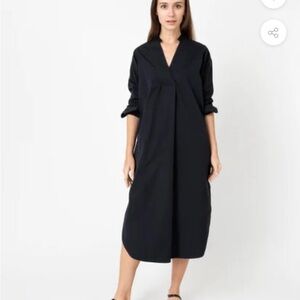 Ann Mashburn black poplin shirt dress size xs